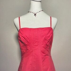 Elegant Pink Spaghetti Strap Dress